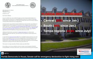Florida Democratic lawmakers’ letter to Florida Governor Ron DeSantis asking for "State of Emergency" Declaration during affordable housing crisis. Notice: in many browsers and devices you can click image and follow prompts to Increase image size.