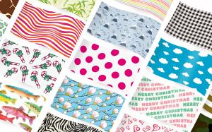 An image featuring several of the printed tissue paper options now carried on The Packaging Company site.