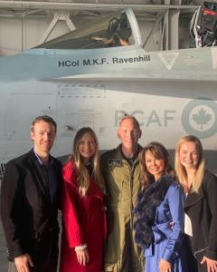 Honourary Colonel Michael Ravenhill with his family at the official ceremony.