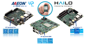 UP Squared Pro, UP Squared 6000, UP Xtreme i11, and Hailo AI module