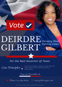 Deirdre Gilbert Running for Texas Governor as an Independent