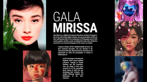 GALA MIRISSA (Spain) - One of the greatest digital artists of the 21st century born in Barcelona. She is an exclusive NFT artist for the next Hollywood Film “FRESH KILLS”, directed by Jennifer Esposito. Gala also designed ultra-rare Freedom NFTs for the f