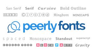 Peerly Peer to Peer Texting Fonts