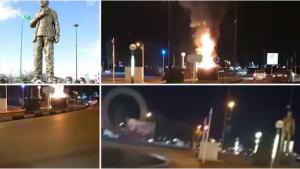 On January 5, 2022,  IRGC member: in Shahrekord, Charmahal, unveiled a large statue of Qassem Soleimani, Within a few hours, the Resistance Units torched the statue, forcing the regime to cancel many ceremonies and events it had meant to hold the following days.