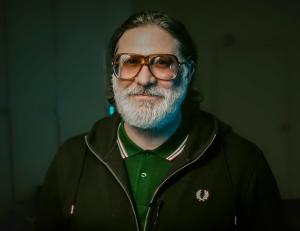 Gabriel in his photography studio