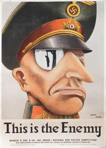 American World War II poster titled This Is the Enemy, with artwork by Karl Koehler (1913-2000) and Victor Ancona (1912-1998) (estimate: $2,000-$3,000).