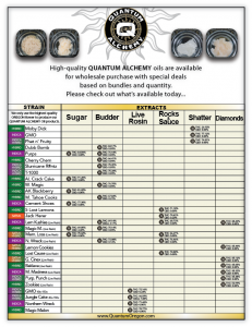 Quantum Alchemy / Wholesale - Menu - Concentrates and Extracts For Sale