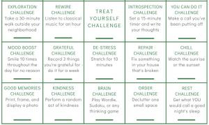 Linden Botanicals Self Care Challenge Board (Sample)