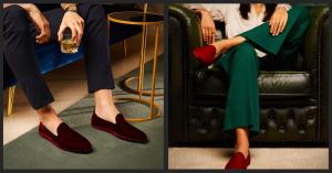 This Loungers world-famous bordeaux velvet slipper is a men's wardrobe essential, not just for its unmatched quality and comfort but for its timeless seamless style. This indoor and outdoor slipper asserts its personality with emblematic house minimalism.