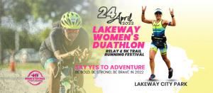 PinkStrong Duathlon & 5K Trail Run Lakeway Event Flyer