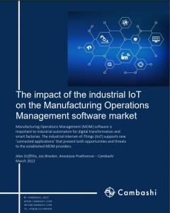 Manufacturing Operations Management (MOM) software is important to industrial automation for digital transformation and smart factories. The industrial Internet-of-Things (IIoT) supports new ‘connected applications’ that present both opportunities and thr