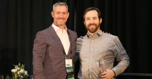 Compass Furnished Apartments President, Eric Fleming, with the CHPA Tower of Excellence Award