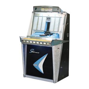 1960 Rock-Ola Tempo II Model 1478 jukebox, nicknamed the “Windshield” because it was designed to look like cars of the era (est. CA$3,500-$5,000).