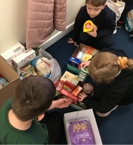 Pupils at Howbridge Sorting Through Donations To Send To Ukraine