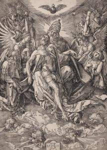 Woodcut by Albrecht Dürer (German, 1471-1528), titled The Holy Trinity (The Throne of Grace), circa 1511 (est. $8,000-$12,000).