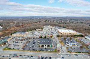 Aerial of Warwick Center, a 160,000 SF shopping center in Warwick, Rhode Island purchased by Capital Group Properties