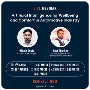 Artificial Intelligence for Wellbeing and Comfort in Automotive Industry - Webinar