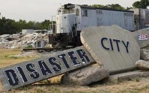 Photo of Disaster City where drone pilots will be trained to fly in various rescue scenarios