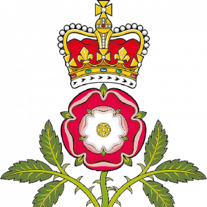 An illustration of the Tudor royal crest