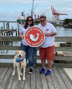 Team Lynch (Elaine, Dave and pup Clancy) of Outer Banks Boil Company of Amelia island