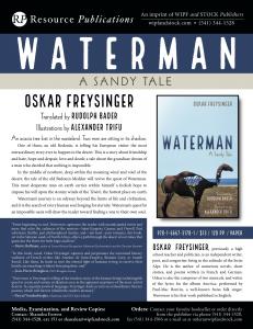 Order Media, Examination and Review Copies of Waterman by emailing Shanalea@wipfandstock.com