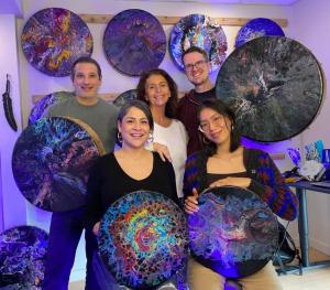 400 Drums Creative & Strategic Team: Back Row: David Fierro, Tamara Goddard, Rian Bevan Front Row: Morgan Jacko, Amira Carrier