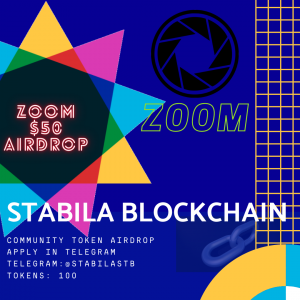Stabila announces ZOOM token airdrops for its new Financial marketplace