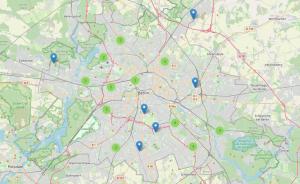Berlin map with facilities