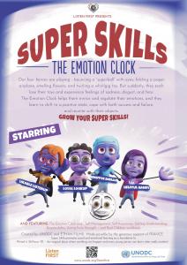 A poster for the Super Skills video "The Emotion Clock".