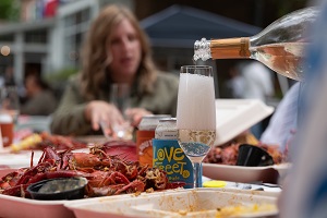 Crawfish boil and beer