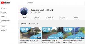 Running on the Road Youtube site by Chris, Marathon Runner