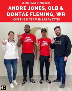 Jones and Fleming were invited to McKernan’s Lafayette office for an official welcome to the G Team.