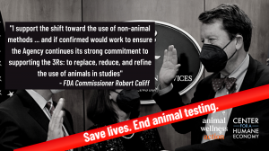 FDA head provides quote to support move from animal testing.