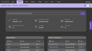 Dusk Network Block Explorer testnet