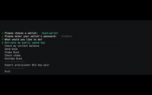 Dusk Network CLI wallet testnet