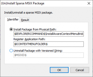 (Un)Install Sparse MSIX Package