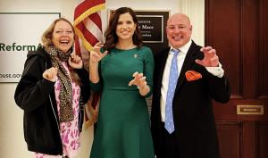 Left to right: Carole Baskin, U.S. Rep. Nancy Mace, R-S.C., and Marty Irby