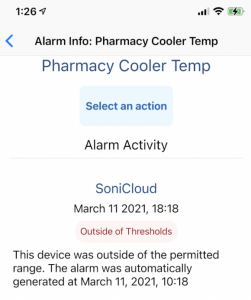 The Sonicu mobile app connects Sonicu subscribers to their critical environmental monitoring.