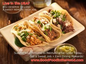 Land a Sweet Job with Recruiting for Good to Enjoy Perk ‘Good Food in the Hood’