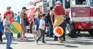 Kids playing at Touch a Truck