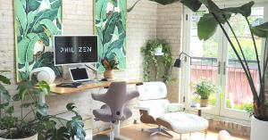 Healthy ergonomics and biophilic design truly improve your wellness and productivity as you work from home or in an office. ergonomic furniture, standing desks and lighting help you fell better