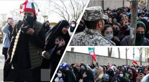 Iranian regime security forces attacked hundreds of female soccer fans seeking to enter a stadium in Mashhad, northeast Iran, for a World Cup 2022 soccer qualifying match on Tuesday. The security forces used tear gas to disperse the crowd.