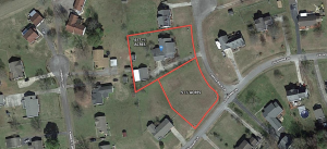 Well maintained 3 BR/2.5 BA home on .62 +/- acre lot in Swan Estate subdivision o	Adjacent .50 +/- acre corner building lot (305 Vaughans Ln.) o	Home & building lot will be offered individually and together.