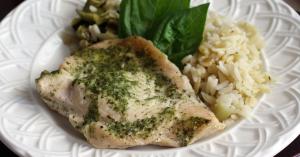 Basil Chicken with Rice Pilaf and Zucchini Stir-Fry