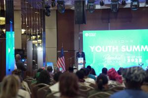 Hon. Gentiny Ngobila Mbaka, Governor of Kinshasa, DRC speaking at the USIDHR Youth Summit 2022