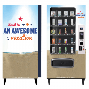 Vending Machine Customized with a Beach Style Wrap