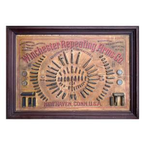 Circa 1884 Winchester cartridge board will highlight Miller & Miller’s online Petroliana & Advertising Auction, April 23