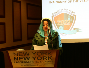 Nany Thaty during her acceptance speech, which brought tears to many of the conference attendess