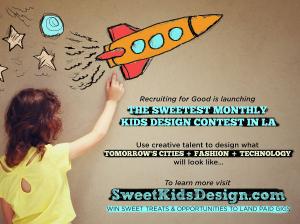 Recruiting for Good created the most fulfilling creative design contest for talented kids; earn experiences, treats, and even land sweet paid gigs #sweetkidsdesign #landsweetgig #recruitingforgood www.SweetKidsDesign.com