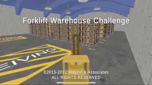 Forklift Warehouse Challenge title screen
